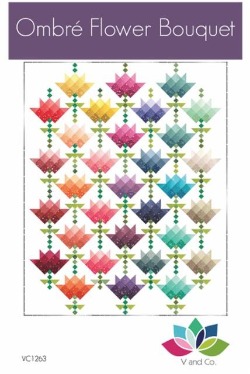 Ombre Flower Bouquet Quilt Pattern